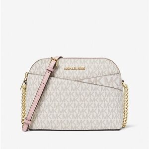 Michael Kors Jet Set Travel Medium Logo Dome Crossbody Bag NWT